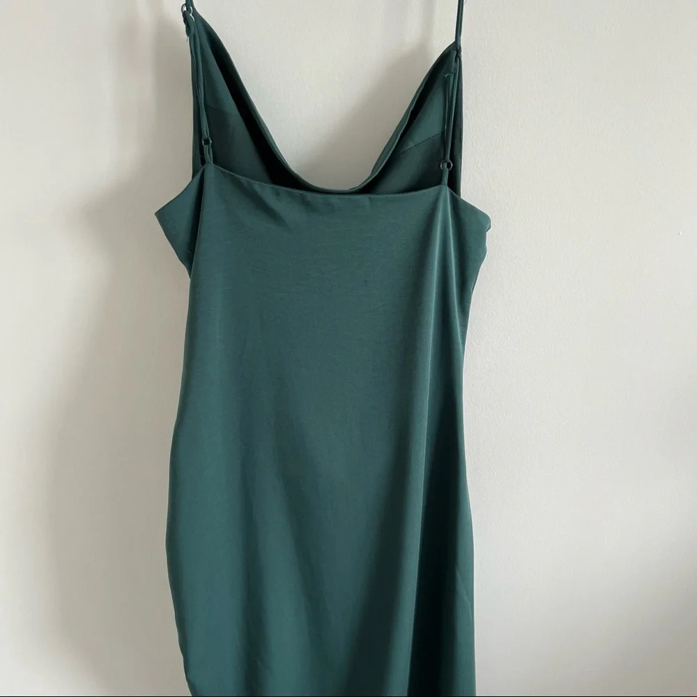 Superdown Sarah Side Tie Dress in Forest Green Small *please note condition - Picture 6 of 11